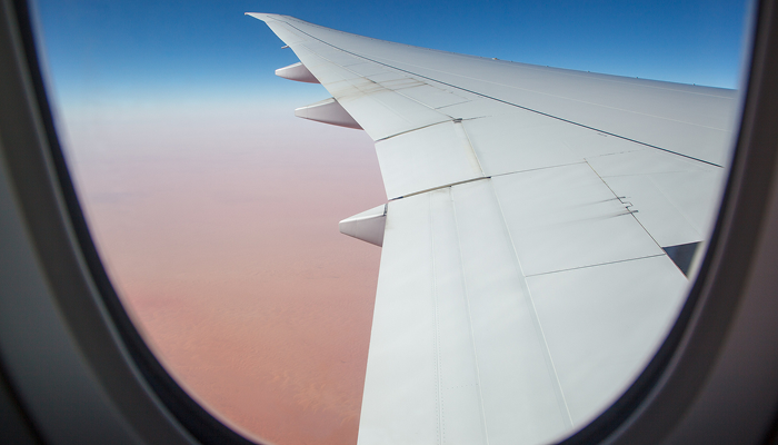 Plane flying
